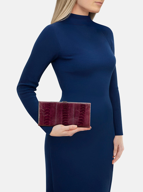 Christian Louboutin Purple Leather Embossed Clutch Christian Louboutin Purple Leather Embossed Clutch