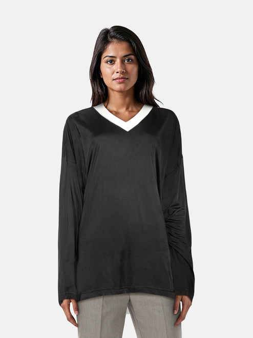 Tom Ford Black V-Neck Long Sleeve Top Tom Ford Black V-Neck Long Sleeve Top