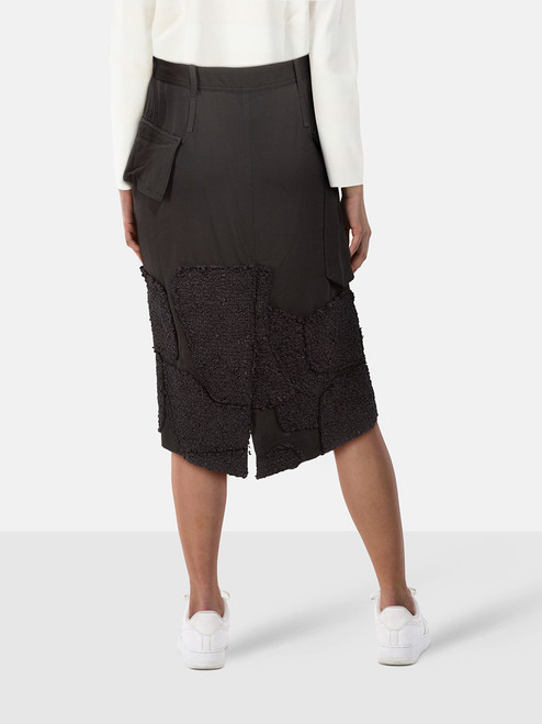 Tom Ford FW17 Black Patchwork Knee Length Skirt Tom Ford FW17 Black Patchwork Knee Length Skirt