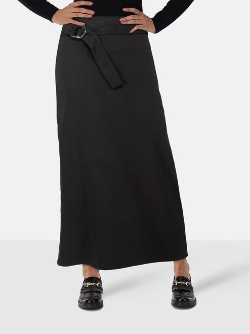 Preen By Thornton Bregazzi Black Midi Wrap Skirt Preen By Thornton Bregazzi Black Midi Wrap Skirt