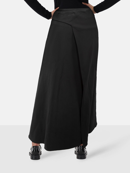 Preen By Thornton Bregazzi Black Midi Wrap Skirt Preen By Thornton Bregazzi Black Midi Wrap Skirt