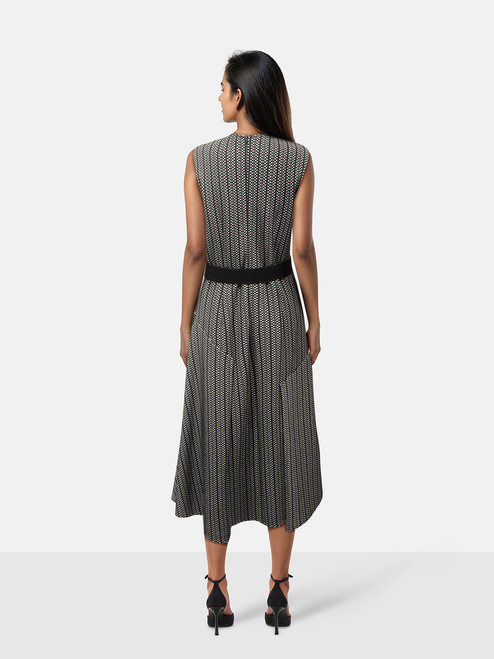 Sportmax Black & White Asymmetric Maxi Dress Sportmax Black & White Asymmetric Maxi Dress