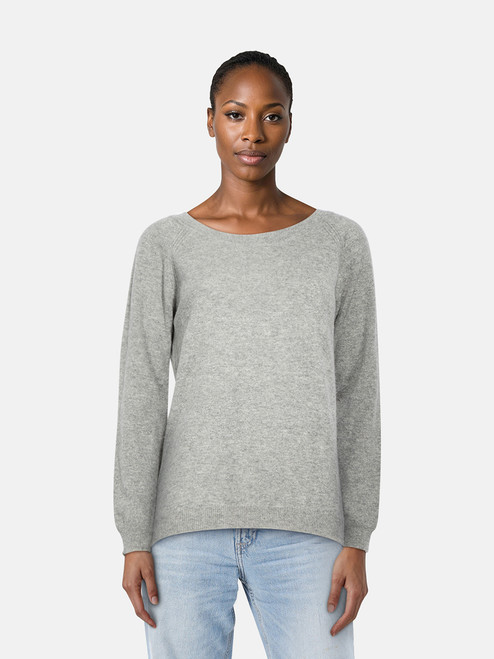Johnston of Elgin Grey Cashmere Knit Sweater Johnston of Elgin Grey Cashmere Knit Sweater