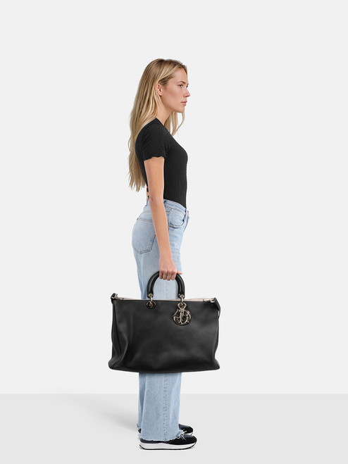 Dior 2011 Black Leather Medium Diorissimo Bag Dior 2011 Black Leather Medium Diorissimo Bag