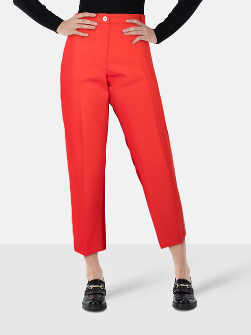 Golden Goose Red Contrast Trim Trousers Golden Goose Red Contrast Trim Trousers