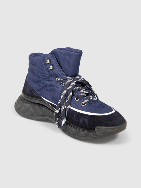 Chanel Navy High Top Track Trainers Chanel Navy High Top Track Trainers