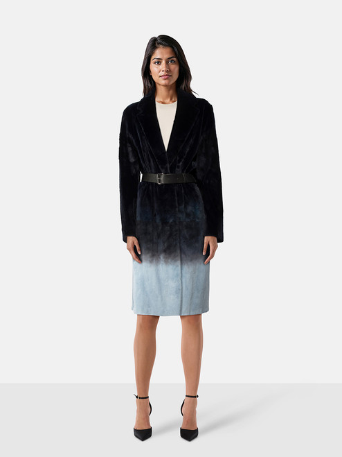 Tom Ford Gradient Single Breasted Long Belted Coat Tom Ford Gradient Single Breasted Long Belted Coat