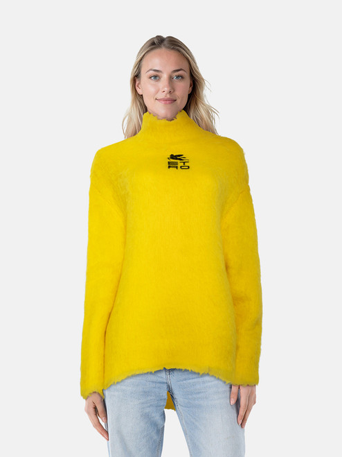 Etro Yellow Mohair Rowdy Turtleneck Jumper Etro Yellow Mohair Rowdy Turtleneck Jumper