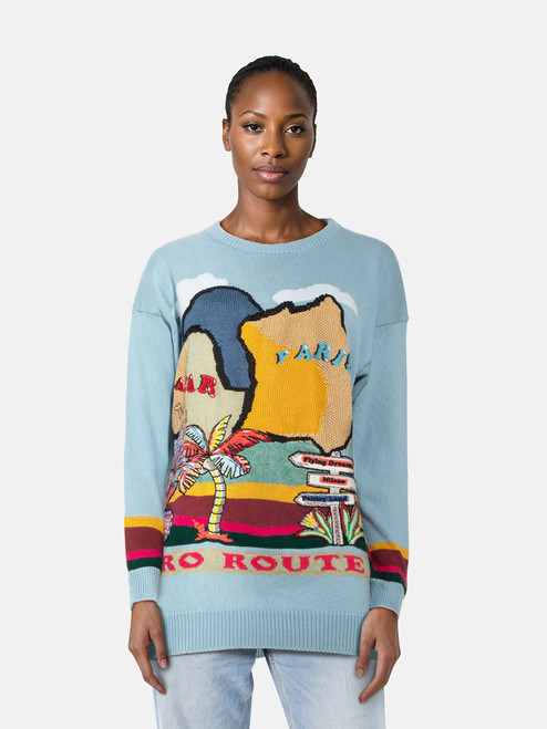 Etro Blue Route 68 Knit Jumper Etro Blue Route 68 Knit Jumper