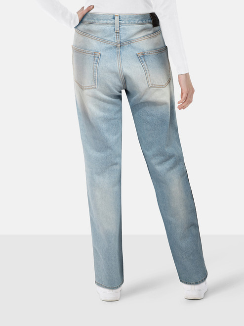 Etro Blue Side Tape Detail Straight Jeans Etro Blue Side Tape Detail Straight Jeans