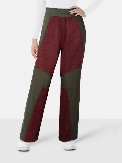 Etro Khaki & Plaid Panel Cargo Trousers Etro Khaki & Plaid Panel Cargo Trousers