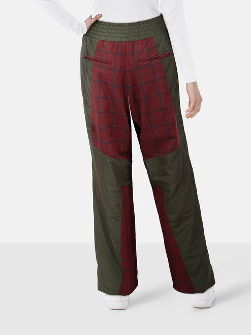 Etro Khaki & Plaid Panel Cargo Trousers Etro Khaki & Plaid Panel Cargo Trousers