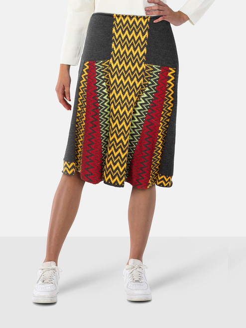 Etro Chevron Pattern Wool Skirt Etro Chevron Pattern Wool Skirt