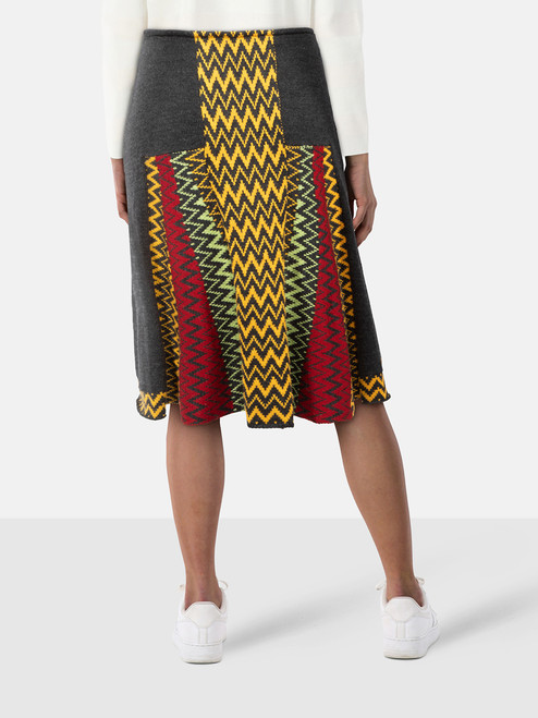 Etro Chevron Pattern Wool Skirt Etro Chevron Pattern Wool Skirt