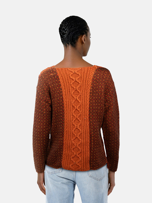 Etro Orange Wool Knit V-Neck Jumper Etro Orange Wool Knit V-Neck Jumper