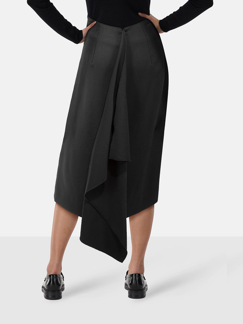 Etro Black A-Line Wool Midi Skirt Etro Black A-Line Wool Midi Skirt