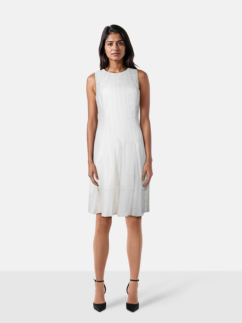 Ralph Lauren White Pleated Sleeveless Dress Ralph Lauren White Pleated Sleeveless Dress