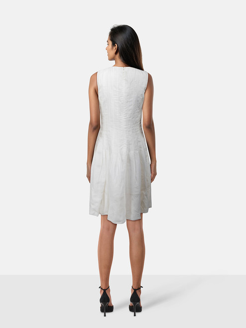 Ralph Lauren White Pleated Sleeveless Dress Ralph Lauren White Pleated Sleeveless Dress