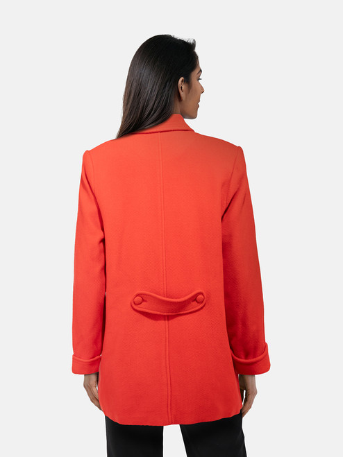 Roberta di Camerino Red Wool Mid Length Coat Roberta di Camerino Red Wool Mid Length Coat