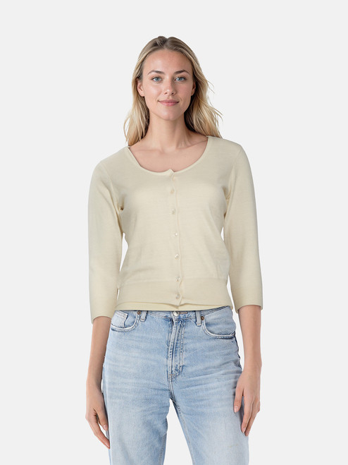 Ralph Lauren Ecru Cashmere Cardigan & Vest Top Ralph Lauren Ecru Cashmere Cardigan & Vest Top
