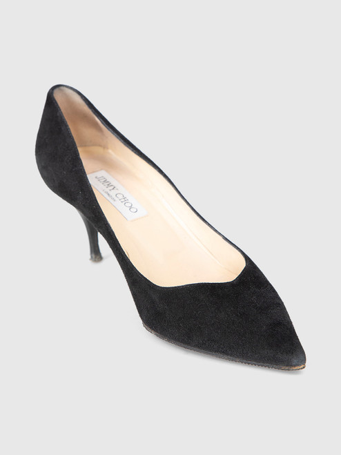 Jimmy Choo Black Suede Low Heel Pumps Jimmy Choo Black Suede Low Heel Pumps