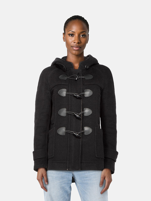 Burberry Black Wool Duffel Coat Burberry Black Wool Duffel Coat