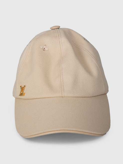Louis Vuitton Beige Logo Detail Cap Louis Vuitton Beige Logo Detail Cap