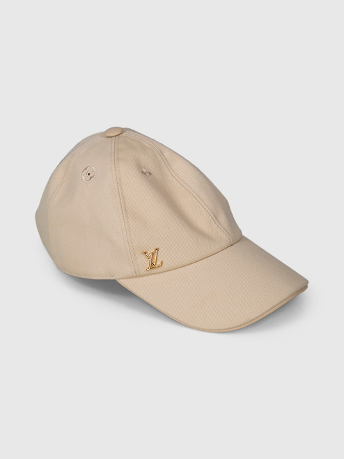Louis Vuitton Beige Logo Detail Cap Louis Vuitton Beige Logo Detail Cap