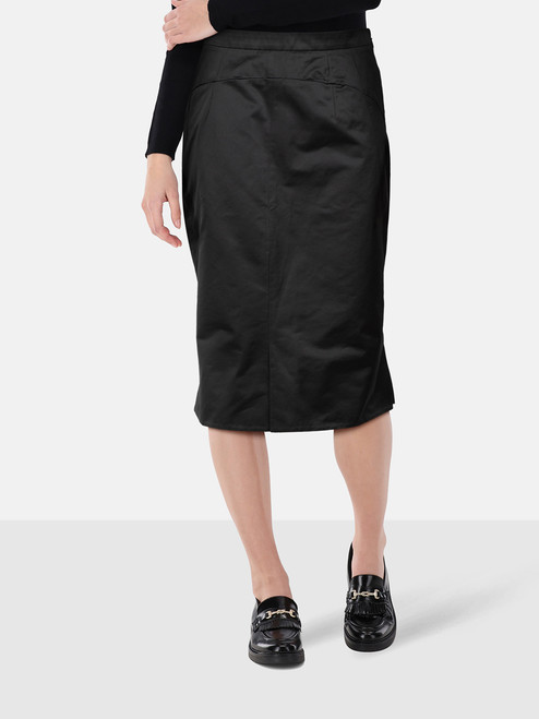 Saint Laurent Black Pleated Flared Skirt Saint Laurent Black Pleated Flared Skirt