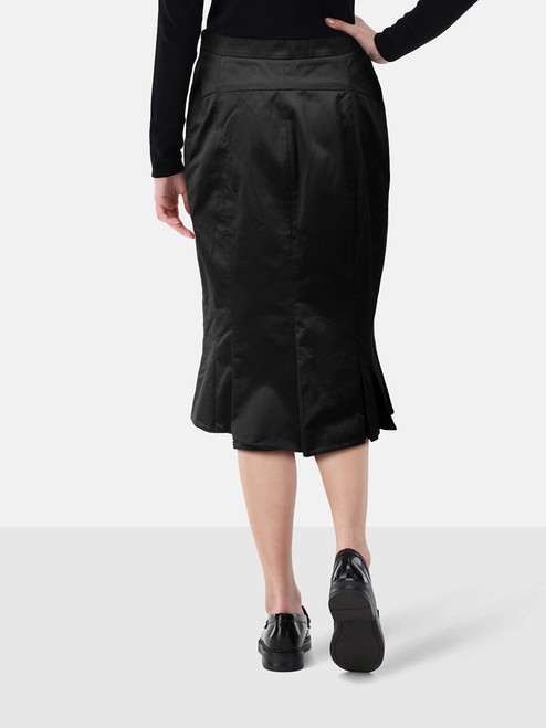 Saint Laurent Black Pleated Flared Skirt Saint Laurent Black Pleated Flared Skirt
