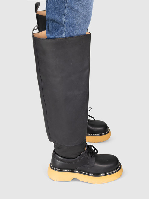 Bottega Veneta Black Bounce Leather Derby Boots Bottega Veneta Black Bounce Leather Derby Boots