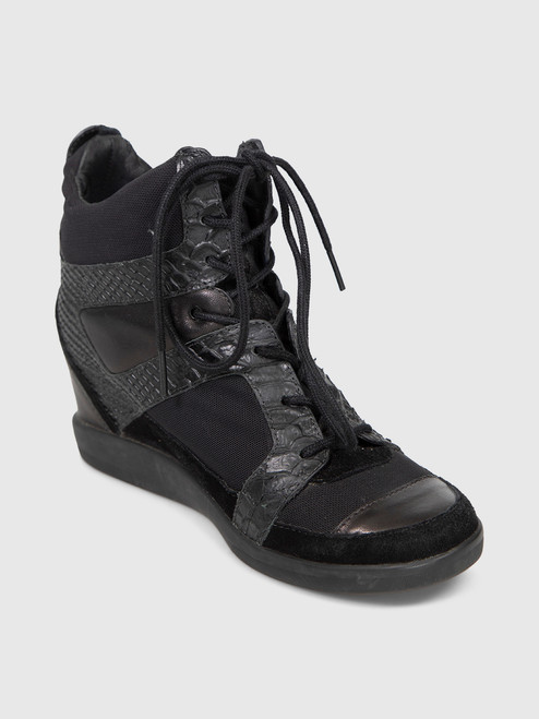Yohji Yamamoto Yohji Yamamoto x Adidas Black Leather Lace Up Wedge Sukita II Trainers Yohji Yamamoto Yohji Yamamoto x Adidas Black Leather Lace Up Wedge Sukita II Trainers
