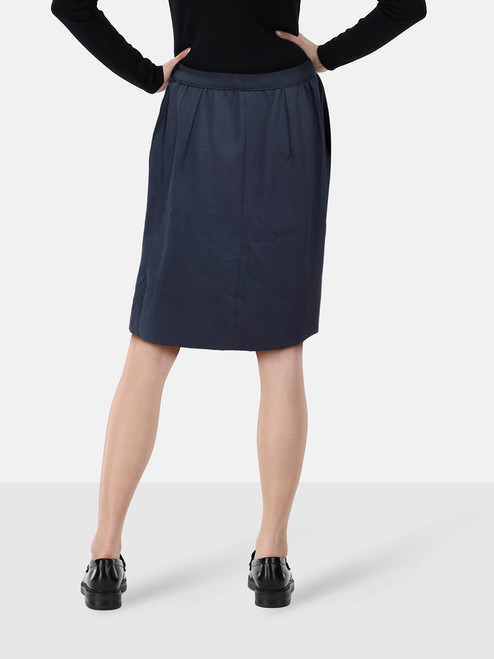 Valentino Garavani Navy A Line Knee Length Skirt