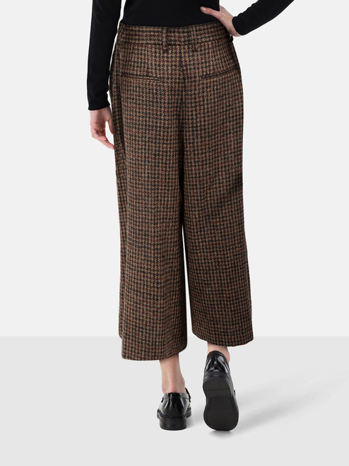 Dolce & Gabbana Brown Wool Checkered Culottes