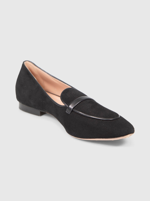 Malone Souliers Black Suede Slip On Loafers