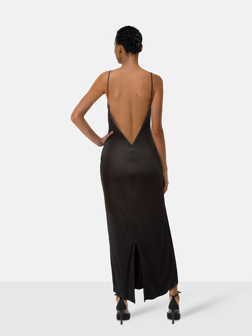 Galvan London Black Slip Maxi Dress