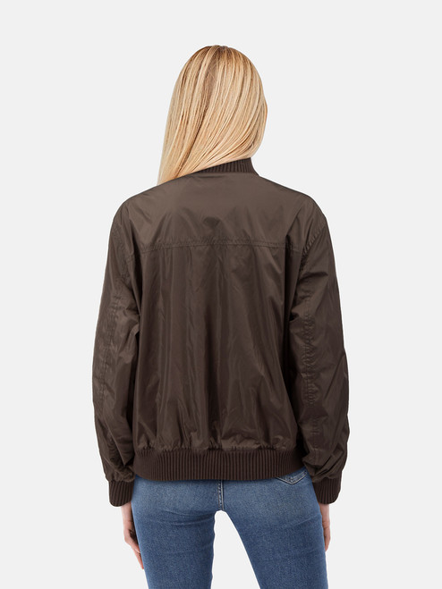 Ermenegildo Zegna Brown Reversible Bomber Jacket Ermenegildo Zegna Brown Reversible Bomber Jacket