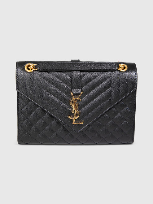 Saint Laurent Black Leather Envelope Bag Saint Laurent Black Leather Envelope Bag