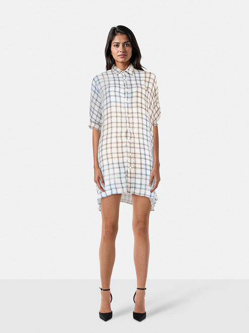 R13 SS23 Checkered Oversized Boxy Shirtdress R13 SS23 Checkered Oversized Boxy Shirtdress