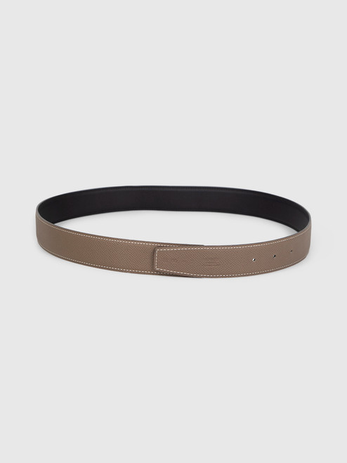 Hermès 2014 Black & Taupe Leather Reversible Belt Hermès 2014 Black & Taupe Leather Reversible Belt