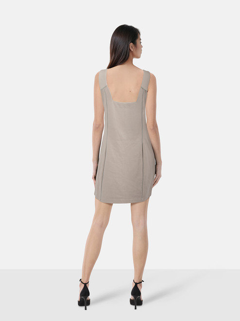 Alexander Wang Beige Front Zip Mini Dress Alexander Wang Beige Front Zip Mini Dress