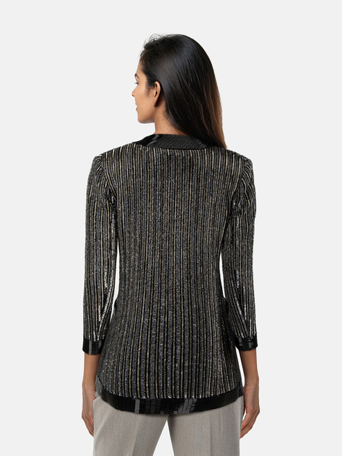 Saint Laurent Grey Sequinned Blazer Saint Laurent Grey Sequinned Blazer