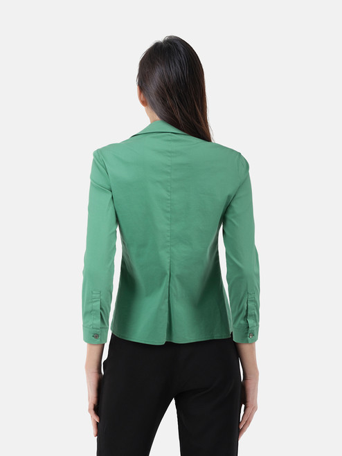 Prada Green Long Sleeve Waist Tie Shirt Prada Green Long Sleeve Waist Tie Shirt