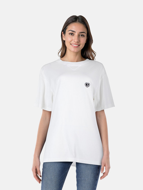 Dior White Heart Logo Patch T-Shirt