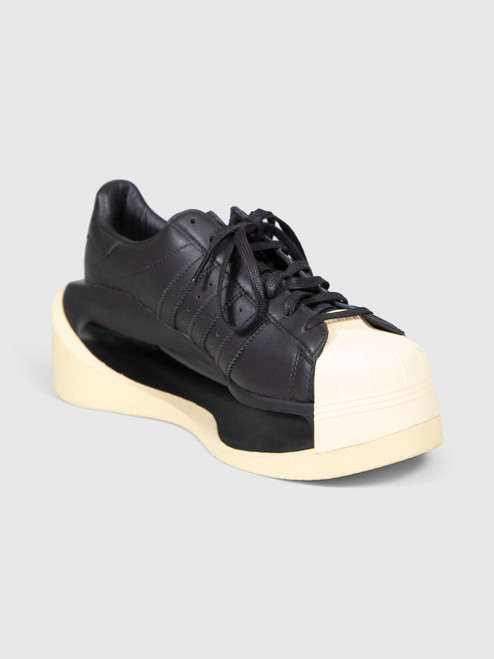 Yohji Yamamoto Y-3 Black Leather Gendo Superstar Trainers