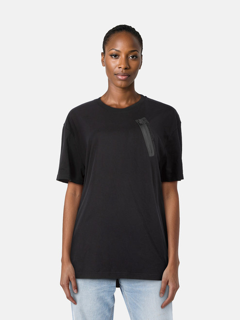Givenchy Black Front Logo Zip Pocket T-Shirt