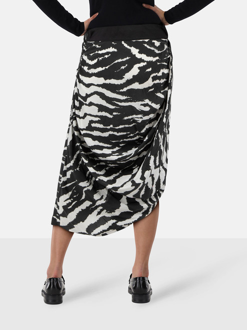 Isabel Marant Zebra Print Silk Fetina Skirt