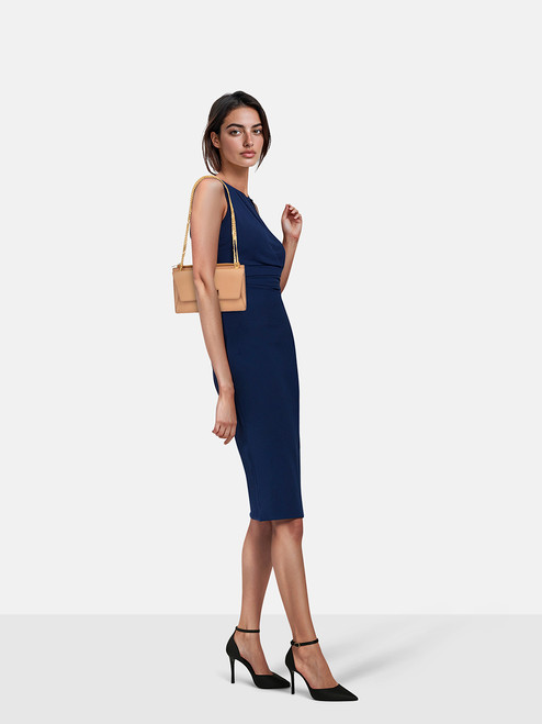 Tom Ford Brown Leather Padlock Shoulder Bag