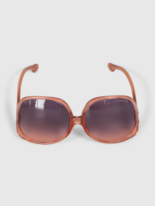 Tom Ford Pink Square Frame Gradient Sunglasses