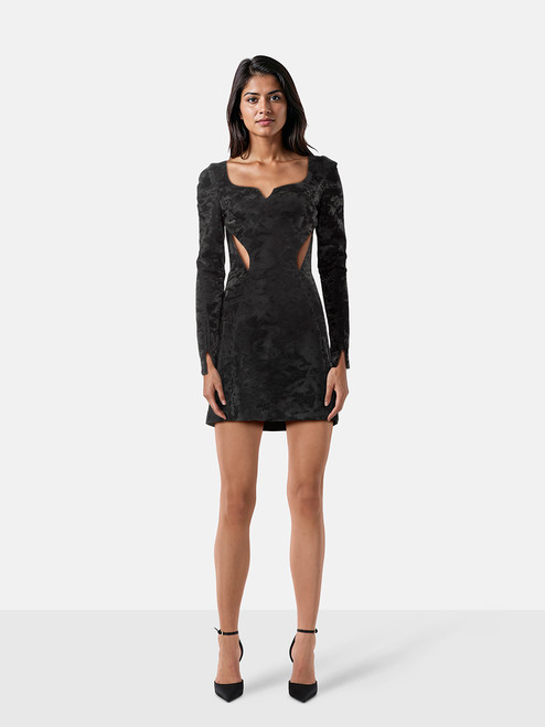 Alexander McQueen Black Cut Out Mini Dress